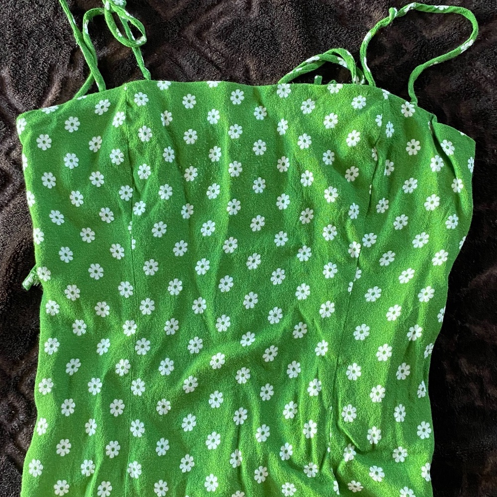 Reformation spaghetti strap green tank Size 0